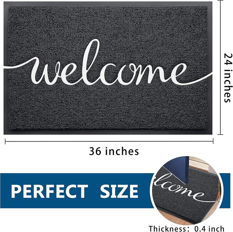 EARTHALL Funny Welcome Mats Outdoor, Front Door Mat for Outside Entry, Doormat Outside/Inside Entrance, Entry Door Rugs for Entryway Indoor, Outdoor Mats for Home Entrance, Front Porch Decor 36"x24" - Image 2